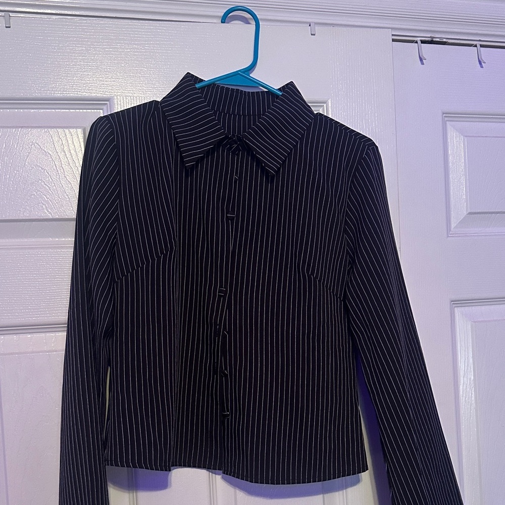 Black Striped Women's Jacket